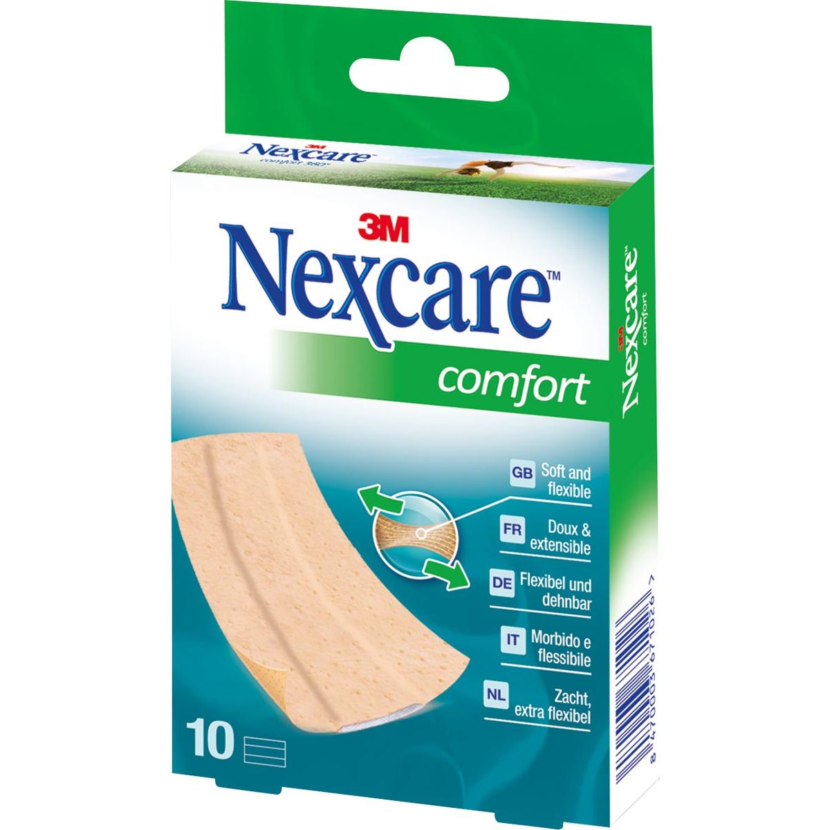 Nexcare - yeso Comfort 360° ft 10 x 6 cm, recortable, paquete de 10 piezas