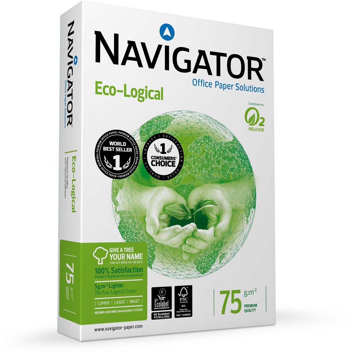 Navigator - Eco-Logical printpapier ft A4, 75 g, pak van 500 vel