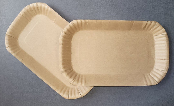 Timmers - Plateau en carton 23x15x2cm P181 marron résistant à la graisse 100 pièces