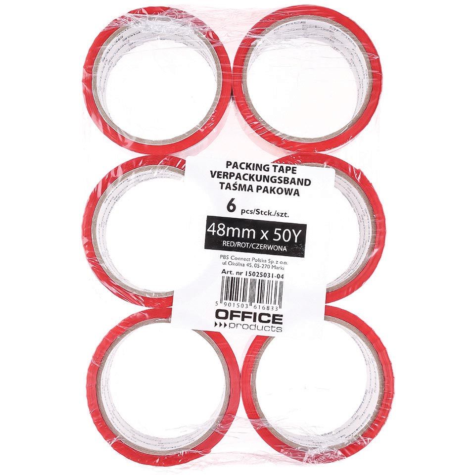 OFFICE products - verpakkingse, 48 mm x 46 m, rood