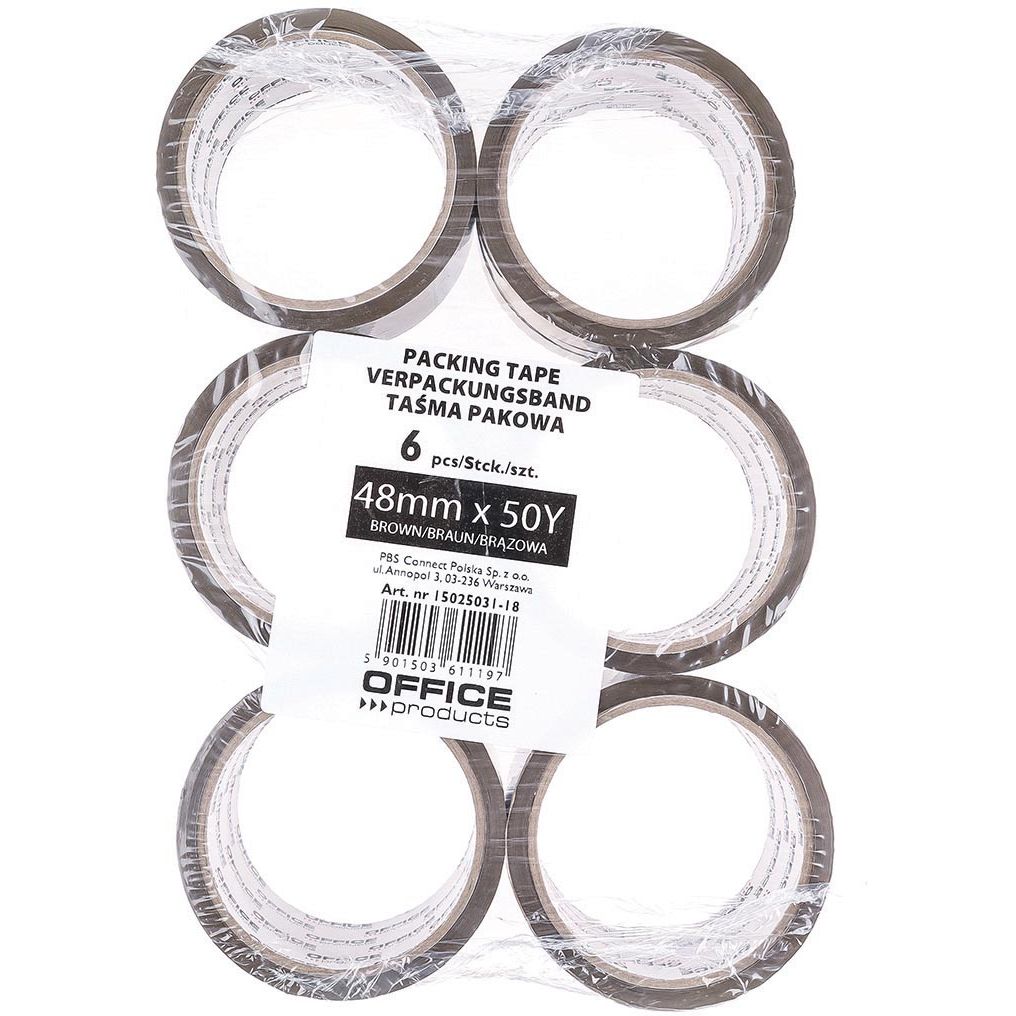 OFFICE products - verpakkingse, 48 mm x 46 m, bruin