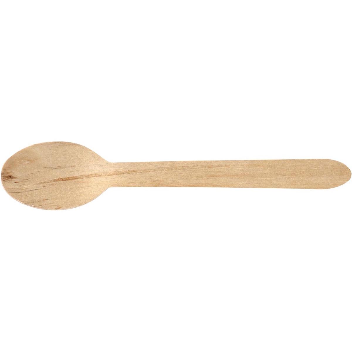 Conpax - Lepel uit hout, 16,5 cm, pak van 250 stuks
