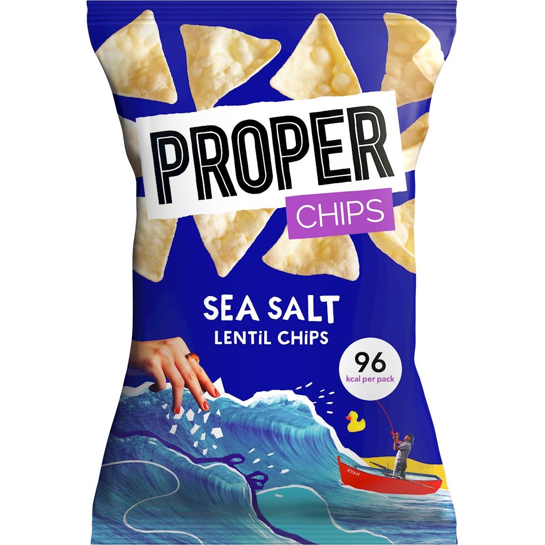 Proper - Chips de lentilles Proper Sel Marin, sachet de 20 g