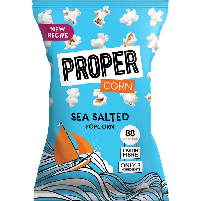 Proper - popcorn sale marino, busta da 20 g