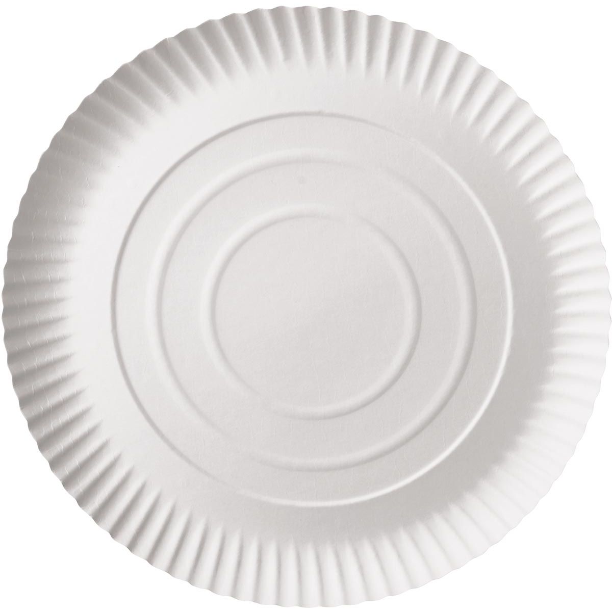 Conpax - Bord pure, rond, wit, diameter 26 cm, uit karton, pak van 100 stuks