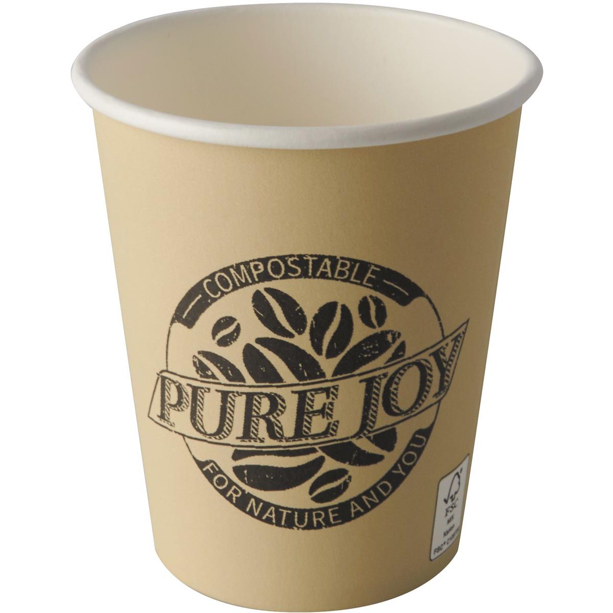 Conpax - Beker uit karton (pure joy), 200 ml, diameter 80 mm, pak van 50 stuks