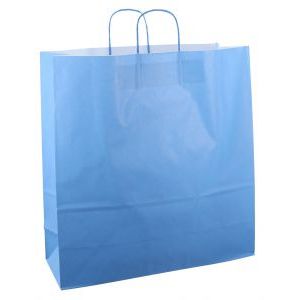 Bolsa de papel con cordón 45x17x47cm 50ud azul