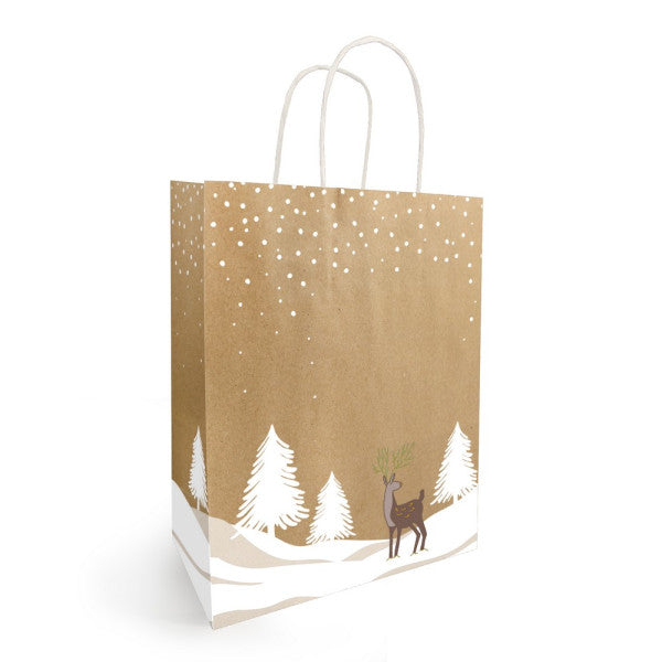 Papieren koordtas KERST 23x12x30cm TINO 50 stuks