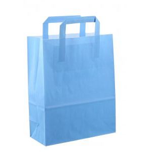 Timmers - Sac en papier 22x10x28cm 50pcs bleu clair Épuisé