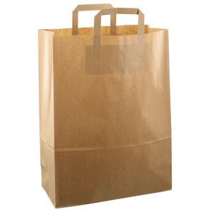 Papieren tas 32x15x43cm 250st bruin kraft