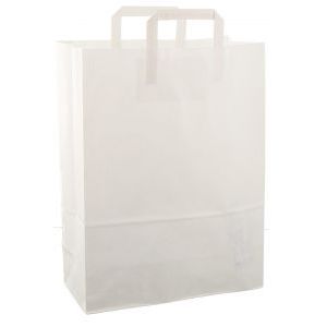 Klika - Bolsa de papel 32x15x43cm 50uds blanco | 5 piezas