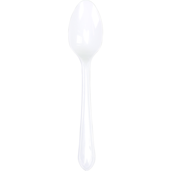 Depa - CUCCHIAIO in plastica 18 cm riutilizzabile BIANCO 50 pezzi