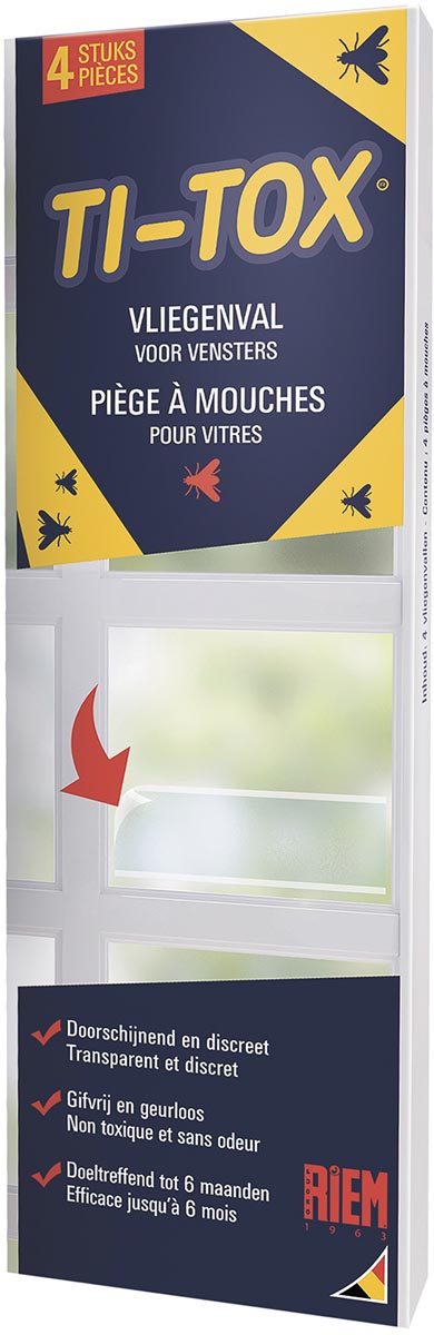 Strap - Ti-Tox anti-fly sticker, transparent, 4 pieces