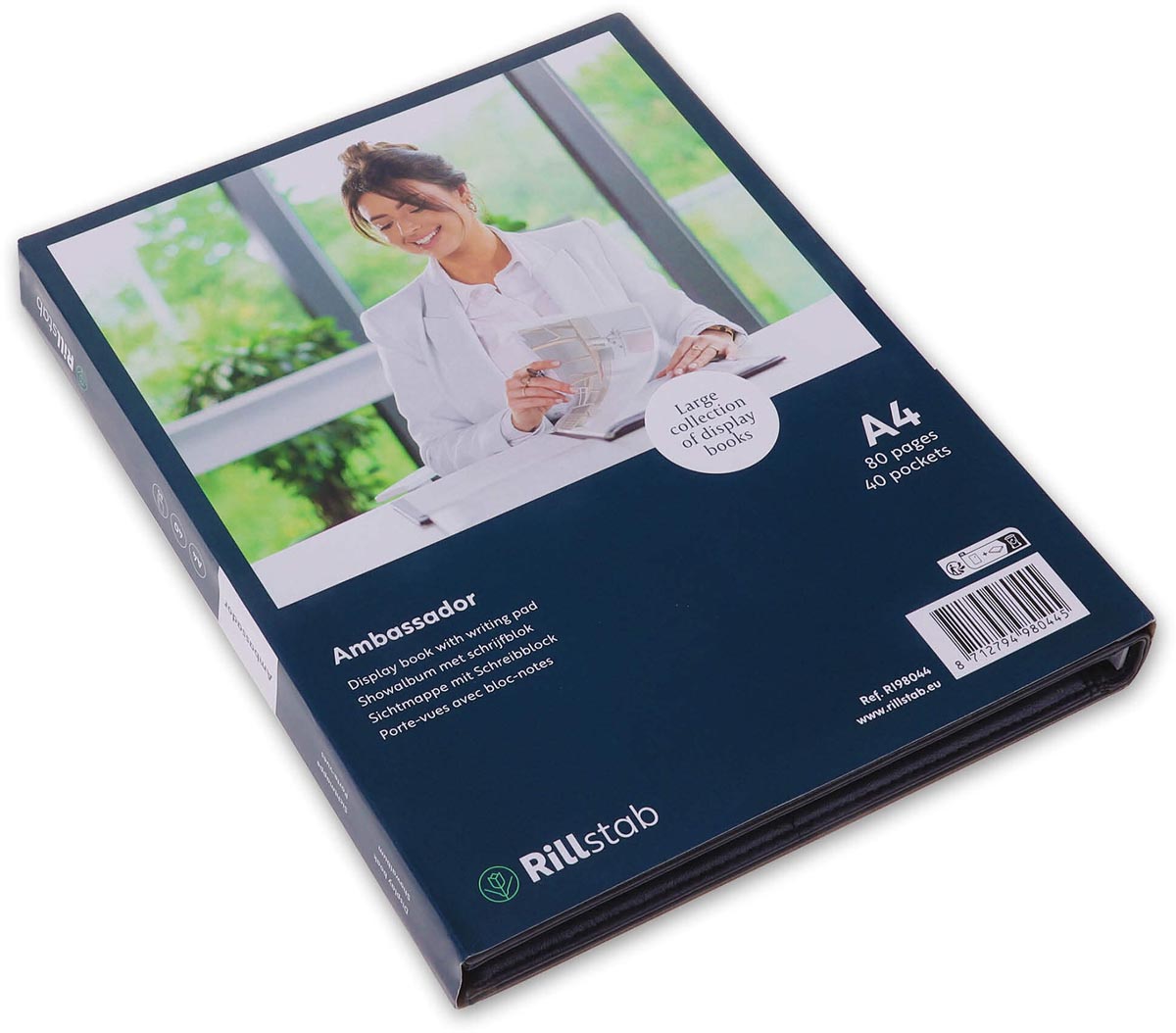 Rillstab - lbum Ambassador, zwart, ft A4, 40 tassen