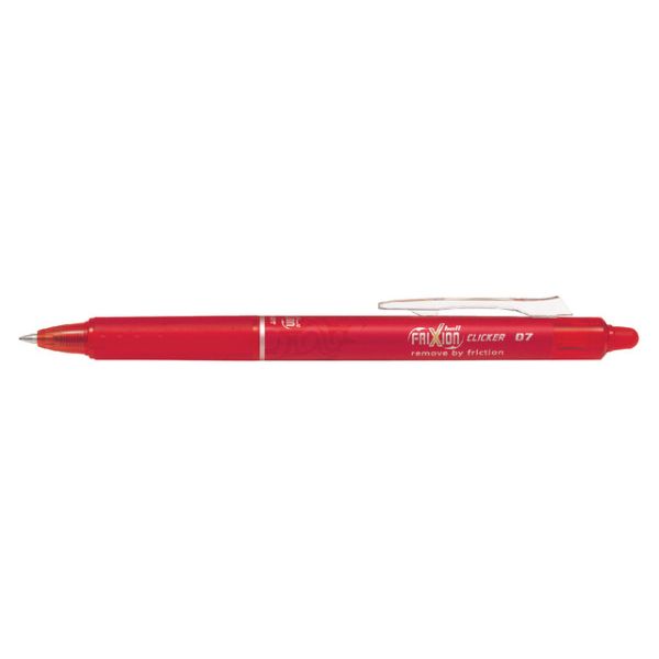 PILOT - Rollerball pen friXion clicker medium red | 12 pieces
