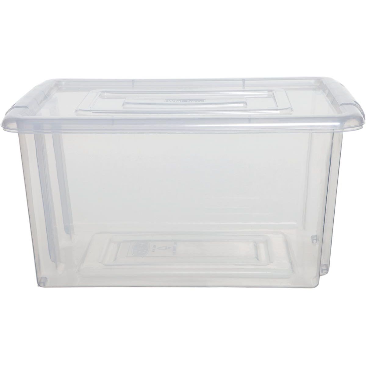 Whitefurze - Stack Store Mini caja de almacenamiento de 5 litros sin tapa, transparente