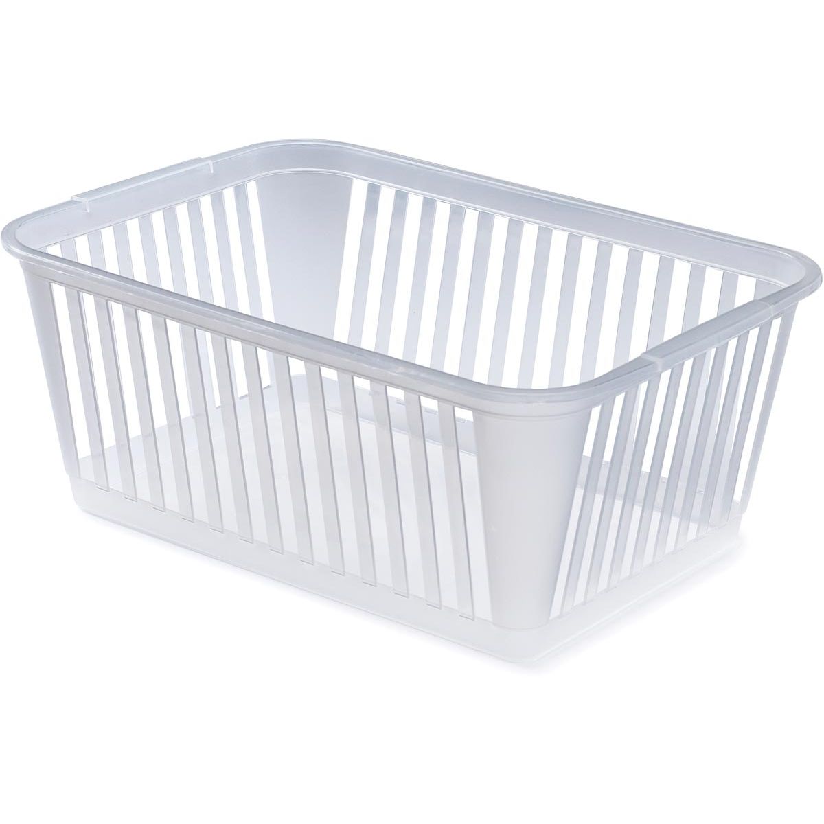 Whitefurze - Cesta de almacenamiento mediana 37 cm, transparente