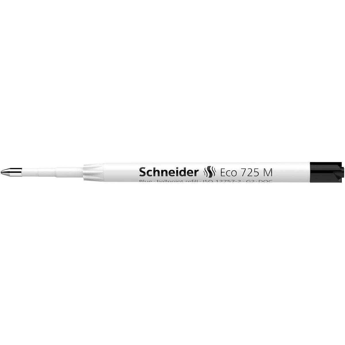Schneider - balpenvulling Eco 725, medium, zwart