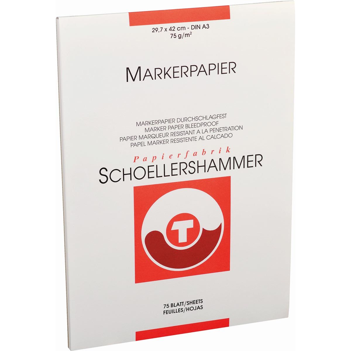 Schoellershammer - markerpapier, A3, 75 g/m², blok van 75 vel