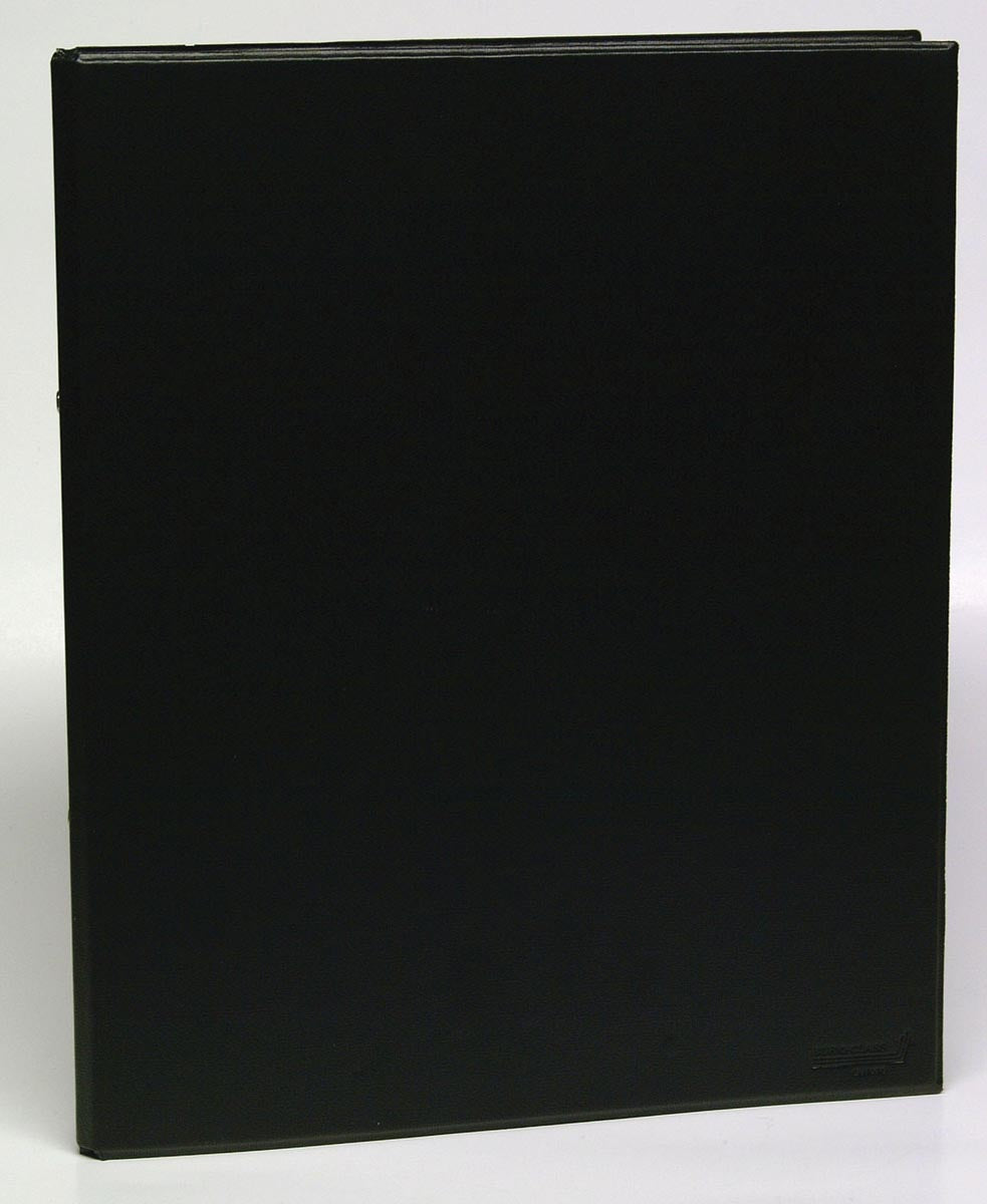 Aurora - Carpeta de anillas para ft A4, 2 anillas de 25 mm, fabricada en PVC, negra