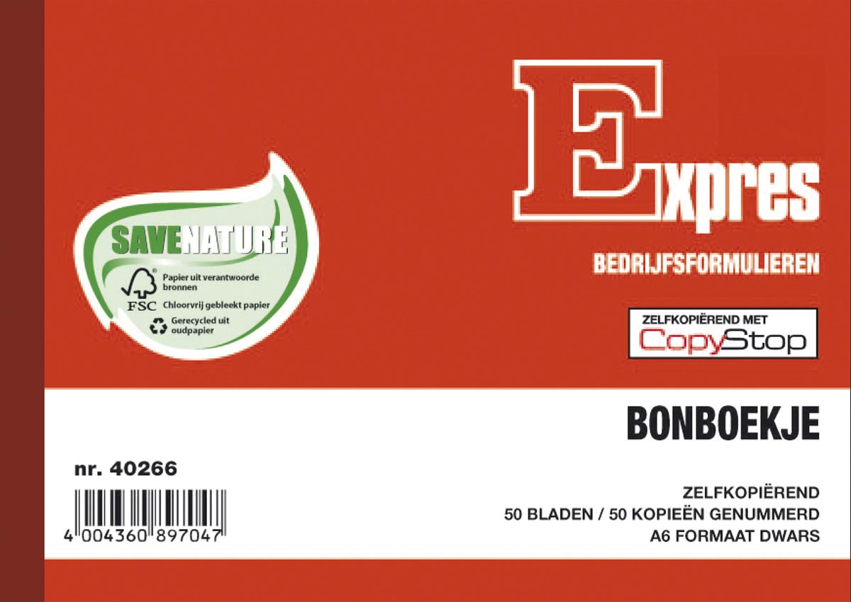 Sigel - receipt books numbered 1-50, 50 x 2 sheets, self-copying