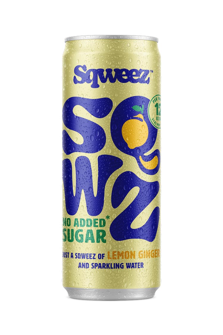 SQWZ - Erfrischungsgetränk Lemon Ginger BIO, 25 cl Dose, 12er Pack