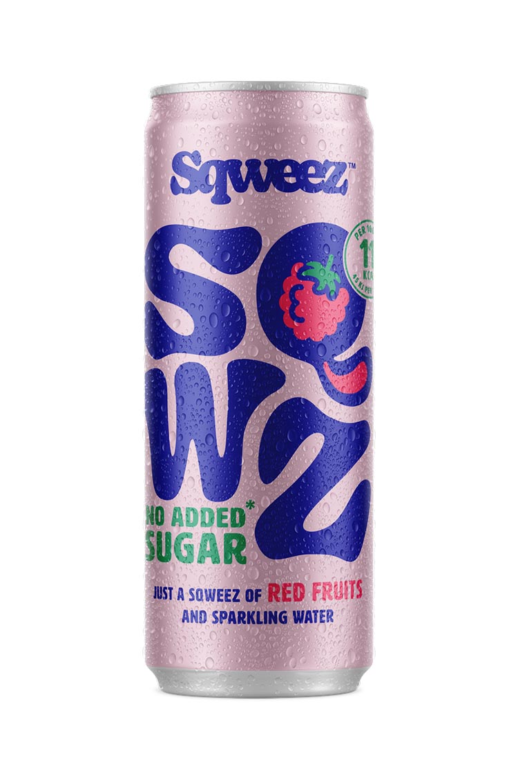 SQWZ - Refresco Frutos Rojos BIO, lata 25 cl, pack de 12