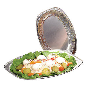 Bol ovale en aluminium 55cm 10 pièces