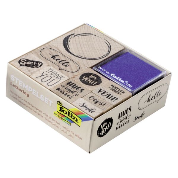 Folia - Stempelset hout lettering