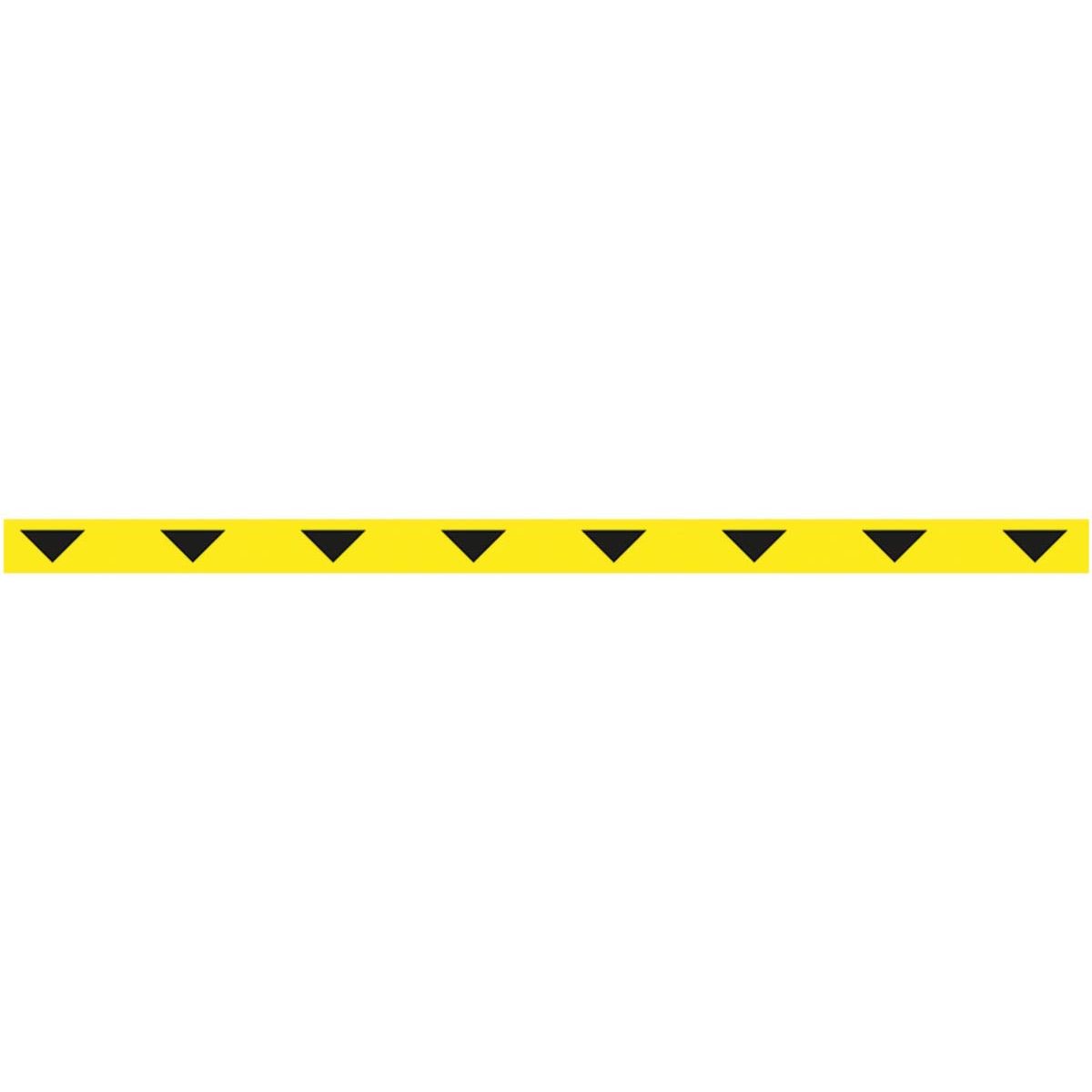 Tarifold - adhesivo para suelo sin texto, pies 50 x 1000 mm, amarillo con flechas negras