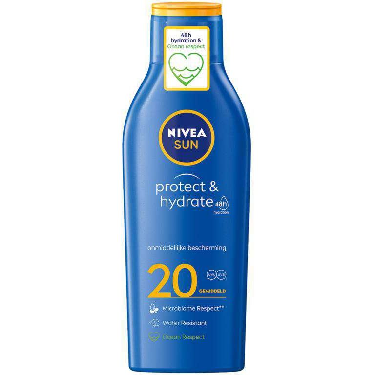 Nivea - zonnebrandcrème Protect Hydrate SPF 20, fles van 200 ml