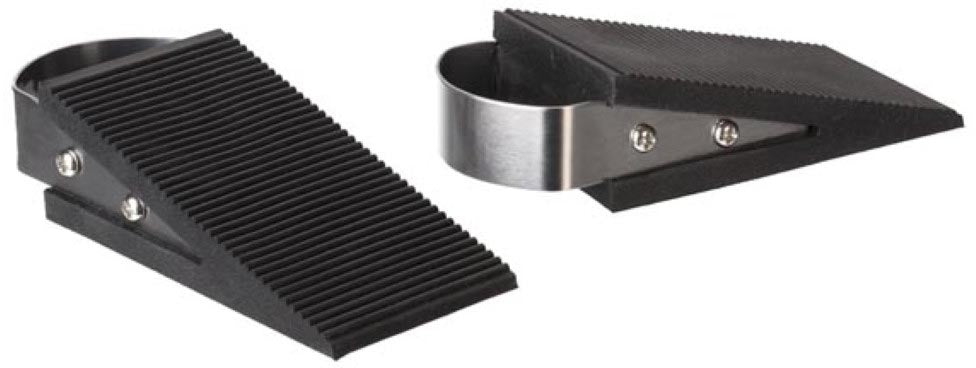 Perel - deurstop, rubber, zwart, pak van 2 stuks