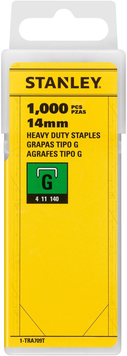 Stanley - nietjes type G, 14 mm, doos van 1.000 nietjes