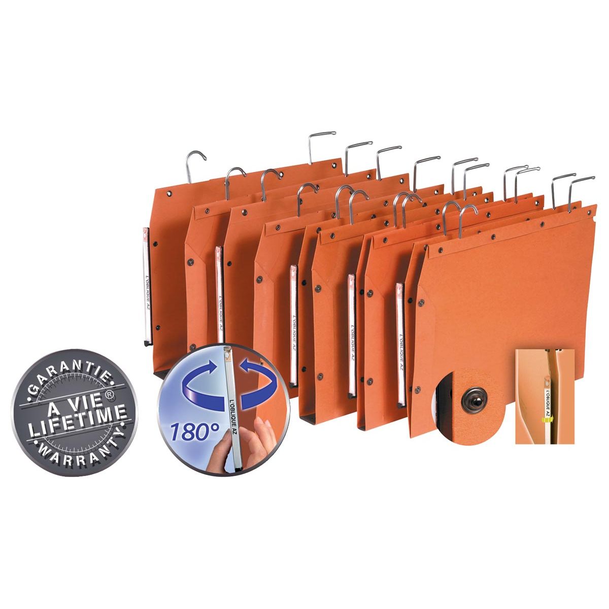 Elba - L'Oblique Archivadores colgantes para armarios TUB pies 330 x 250 mm, fondo 50 mm