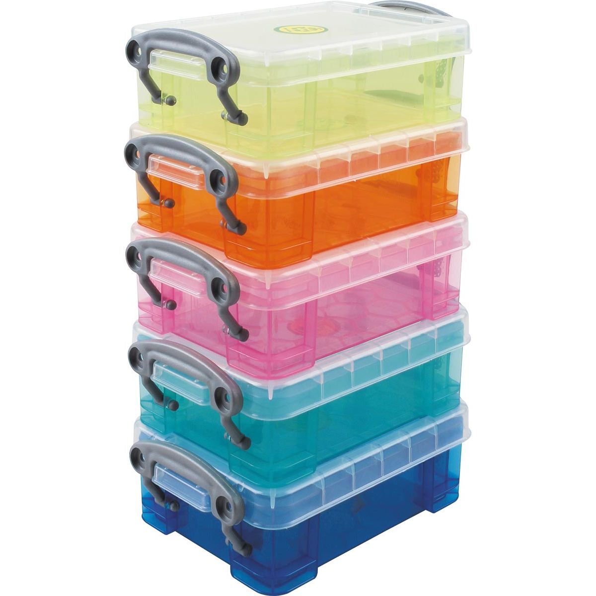 Really Useful Box - Cajas Juego de cajas de almacenamiento de 5 x 0,2 litros colores surtidos