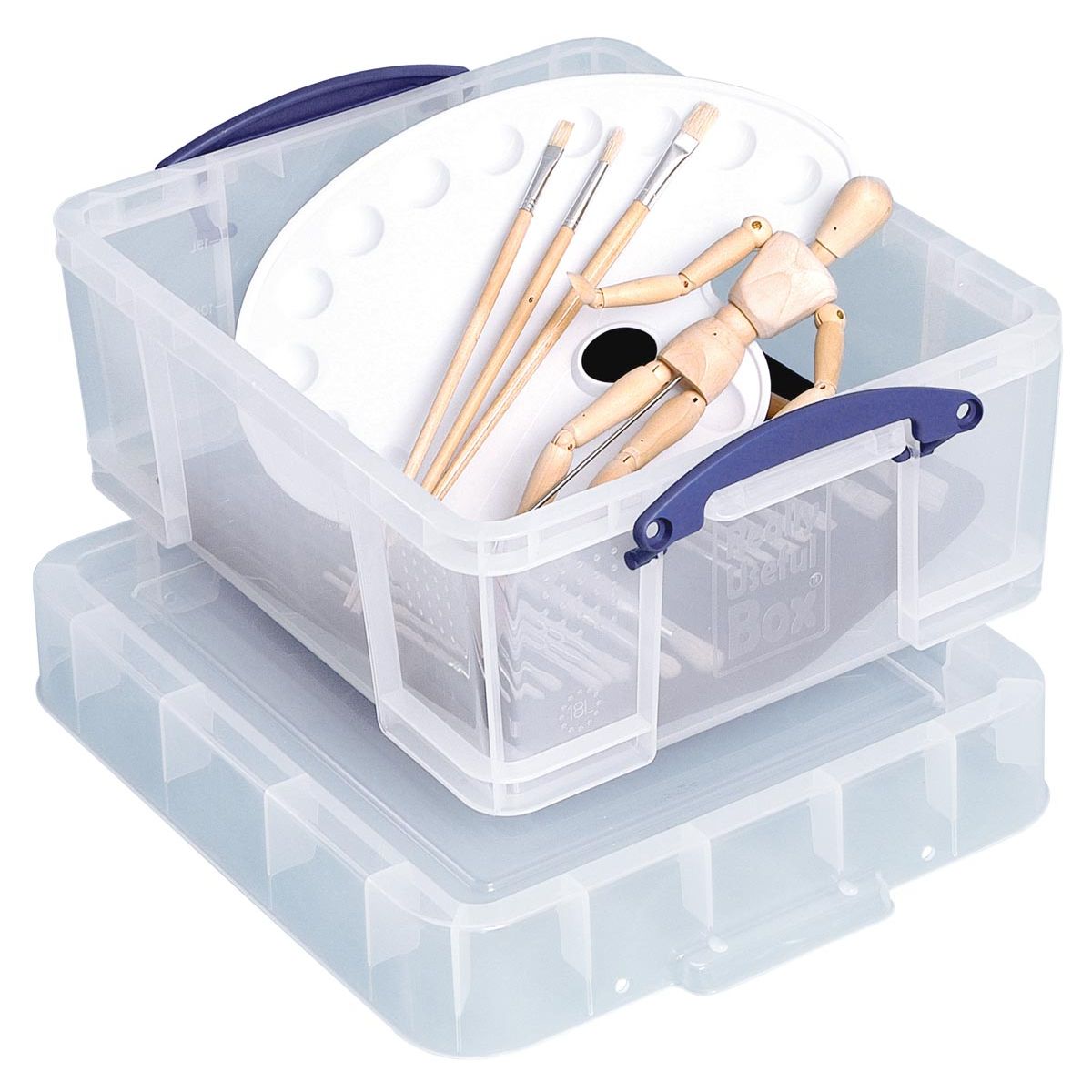 Really Useful Box - Boîte de rangement Box 18 litres XL, transparente