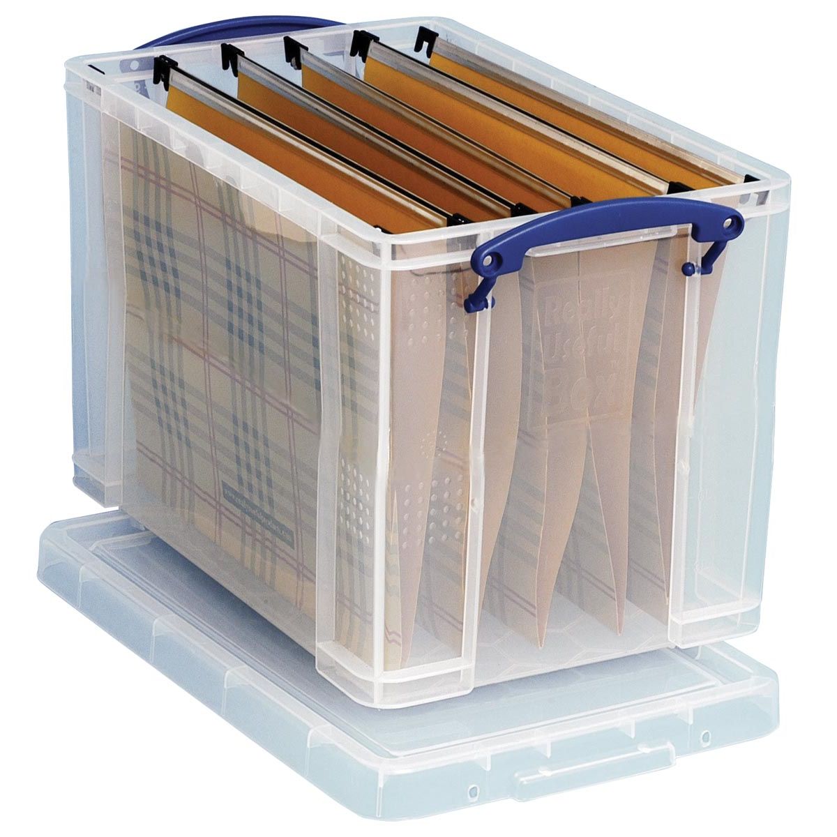 Really Useful Box - Box storage box 19 liter hanging file case including 10 hanging files, transparent