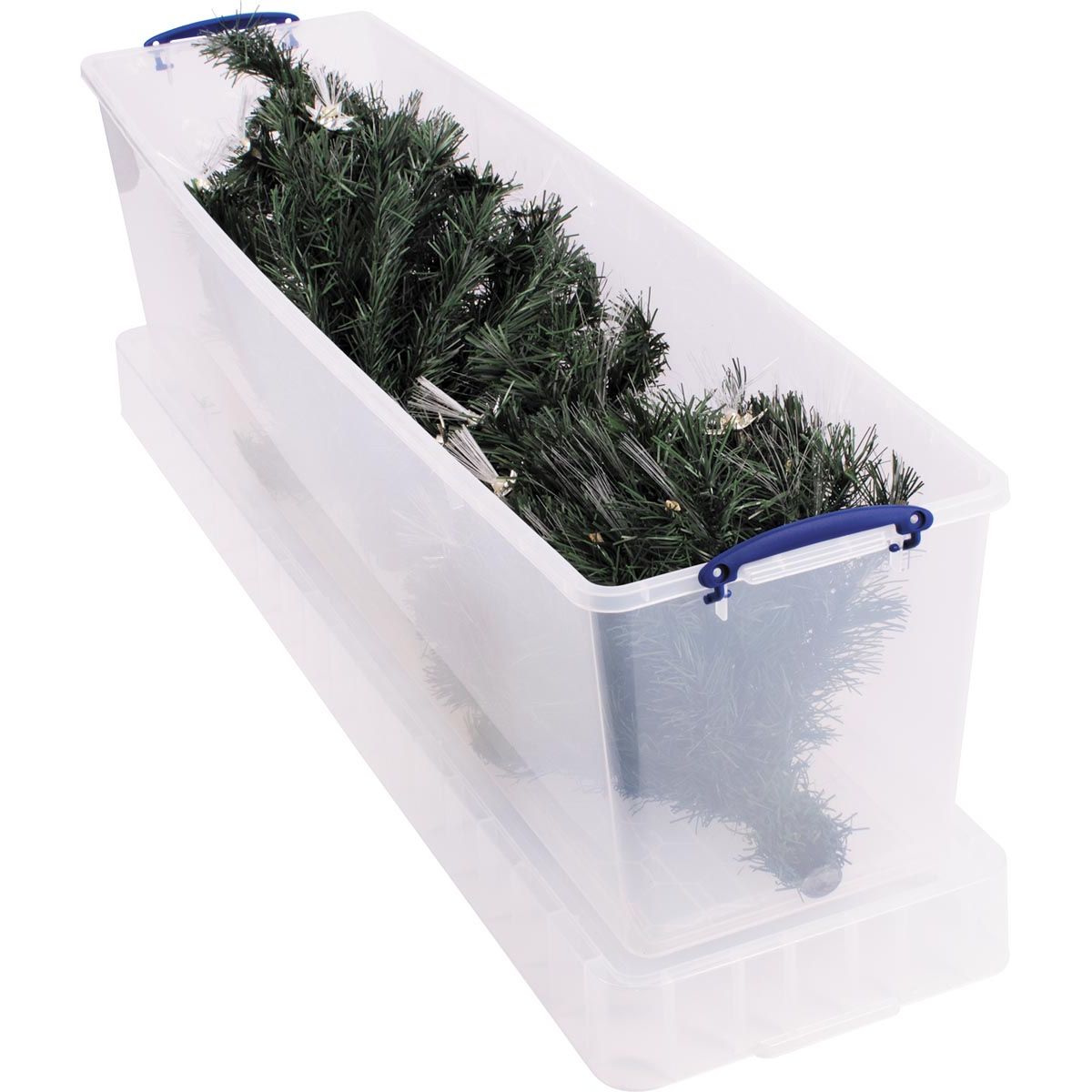 Really Useful Box - Box boîte de rangement 81 l, emboîtable, transparente
