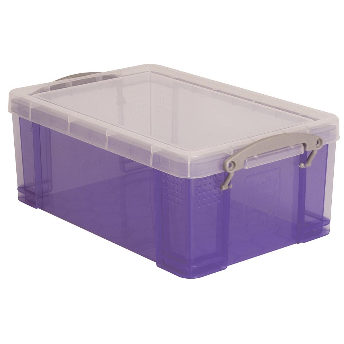 Really Useful Box - Box opbergdoos 9 liter, transparant paars