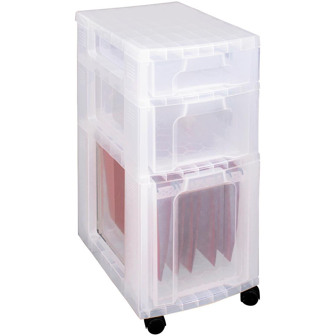 Really Useful Box - Caisson à tiroirs 7 + 12 + 25 l, transparent