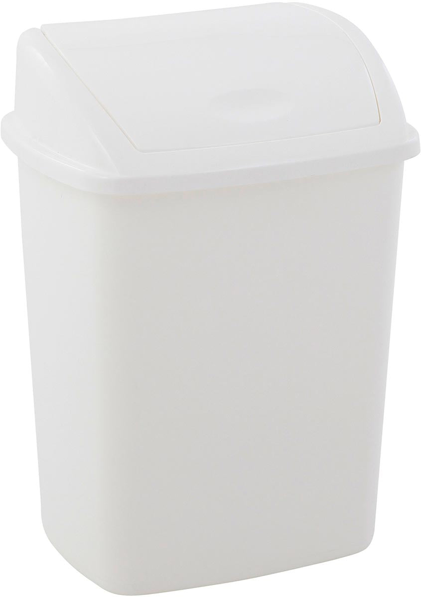 Vepa Bins - Vuilbak met swingdeksel, 15 l, wit