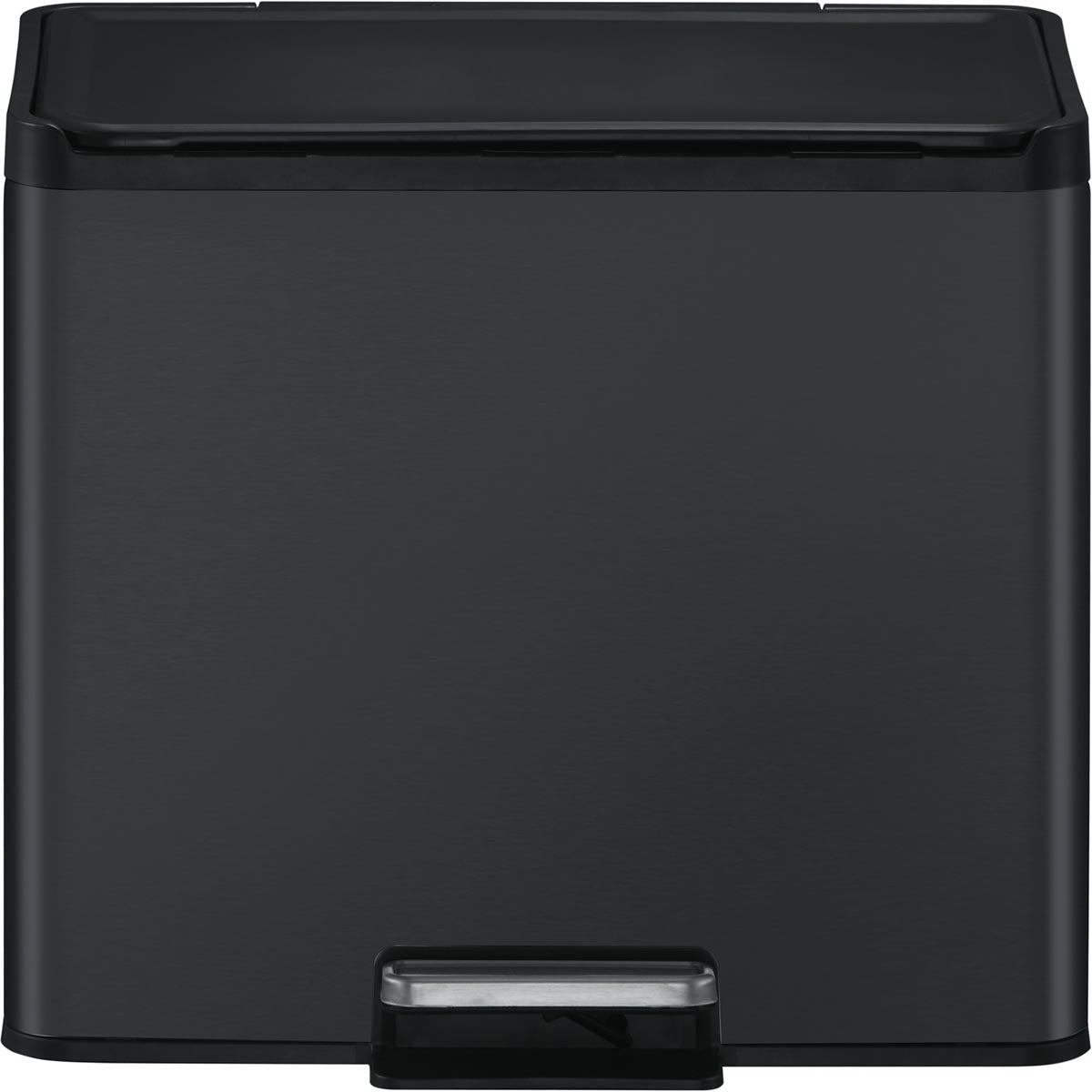 Eko - Papelera con pedal Essential Recycler 9 + 9 + 9 l, negro