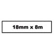 Quantore - Labele TZe-241 18mmx8m blanc/noir | 32 pièces