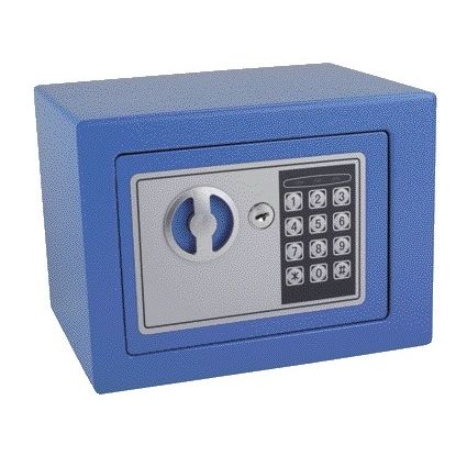 Pavo - Coffre-fort mini électronique 230x170x170mm bleu