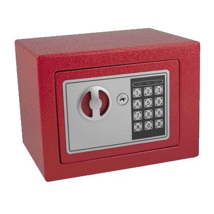 Pavo - Coffre-fort mini électronique 230x170x170mm rouge