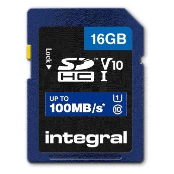 Intégral - Carte mémoire SDHC V10 16 Go