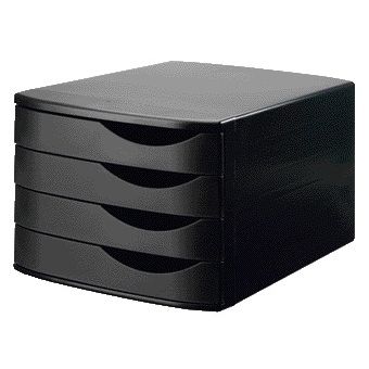 Djois - Re-Solution drawer box 4 drawers black