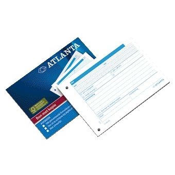 Atlanta - Carnet de reçus Djois à 2 exemplaires carbone A6 blanc | 5 pièces