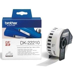 Brother - Etiqueta DK-22210 continua 29mm 1 rollo de 30m blanca | 3 piezas