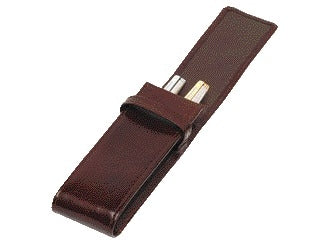 Van der Spek - Estuche escolar 322 2 piezas piel de búfalo marrón